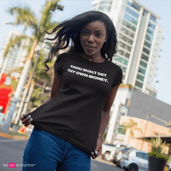 Thou Shalt Get Thy Own Money Fitted T-Shirt - Picture 2 of 2